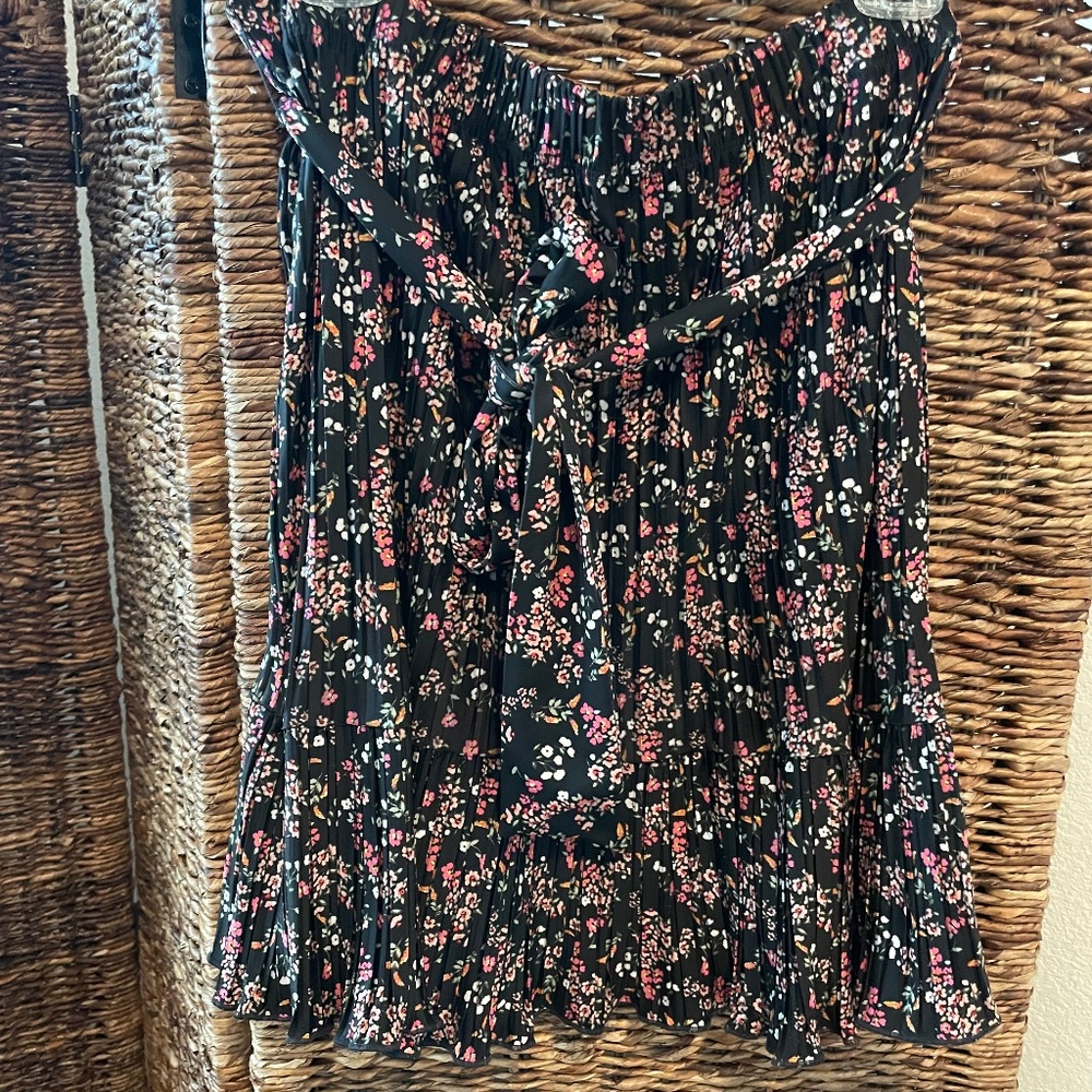 Black Floral Skirt